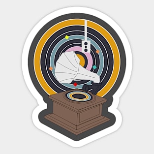 Vinyl and gramophone Sticker